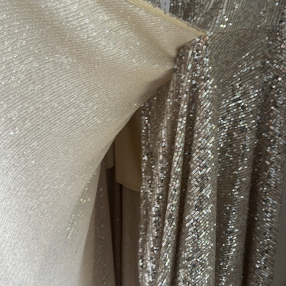 NWT Topshop champagne midi sequence skirt - Picture 3 of 4